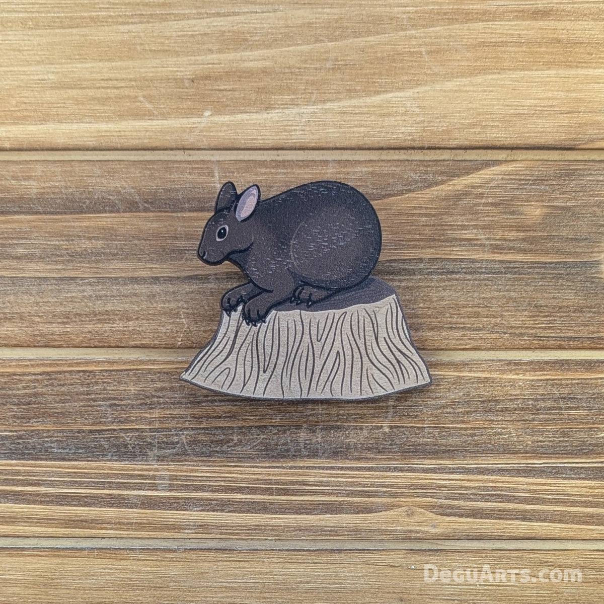 Amami Rabbit Wood Pin