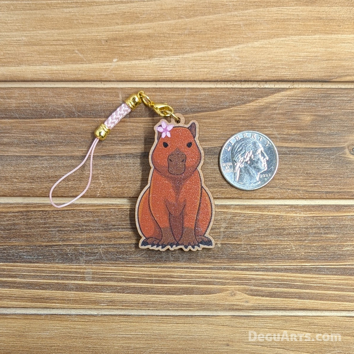 Capybara Wood Charm