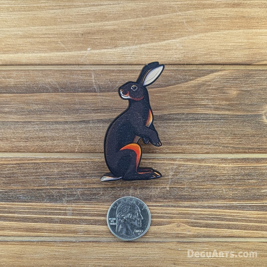 Belgian Hare Wood Pin
