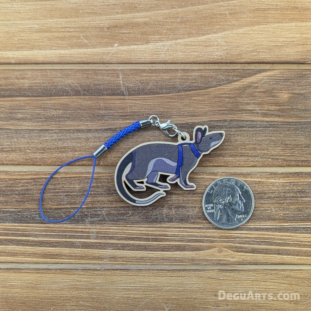 Pouched Rat Wood Charm