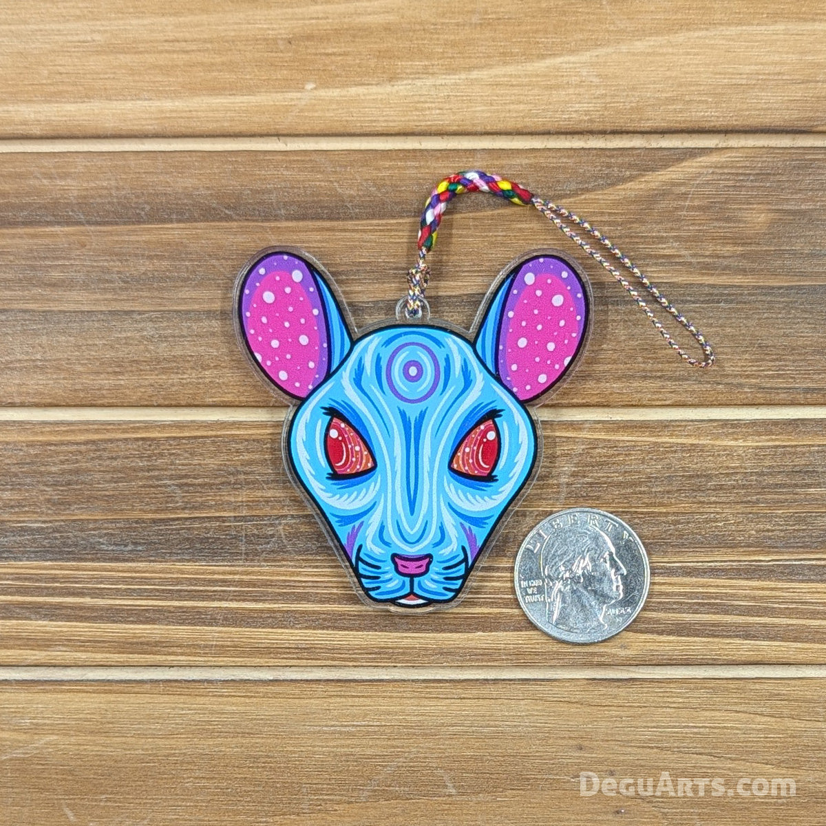 Psychedelic Rat Acrylic Charm