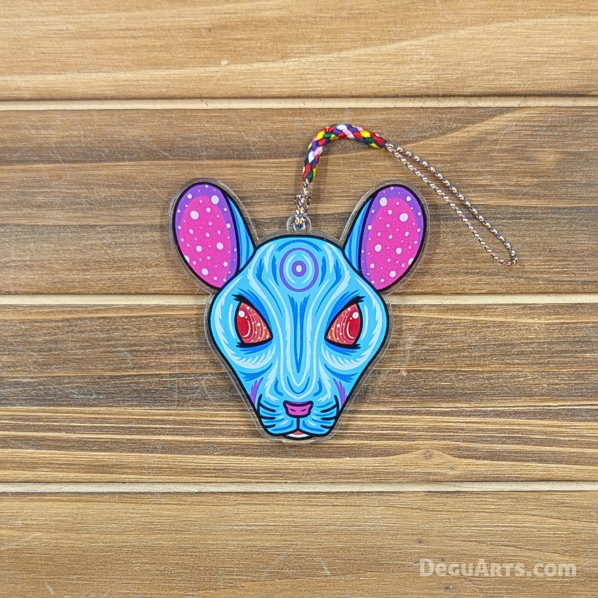 Psychedelic Rat Acrylic Charm