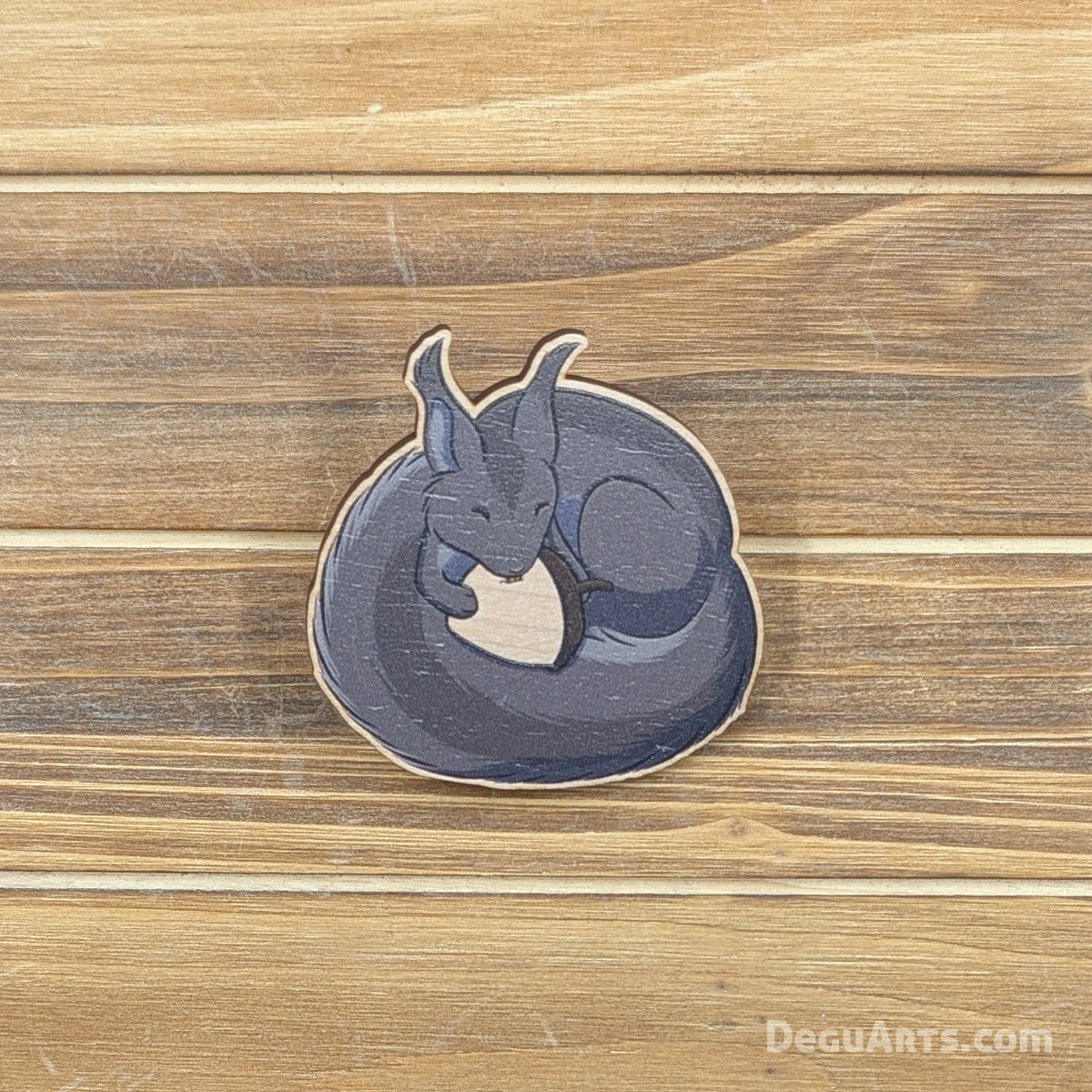 Squirrel Wood Pin