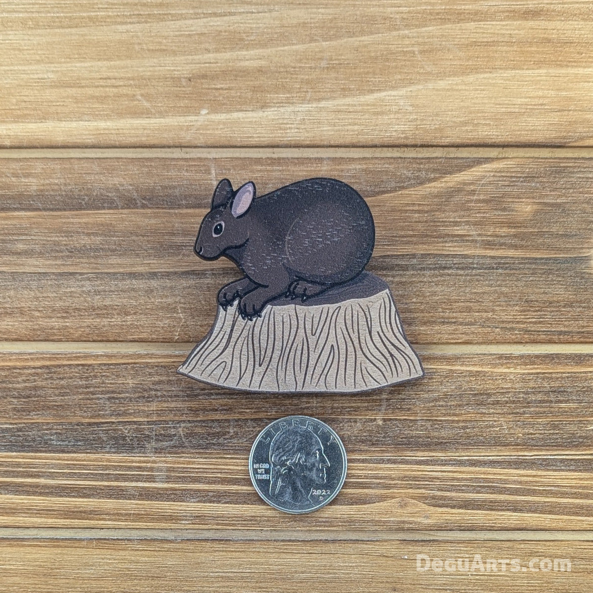 Amami Rabbit Wood Pin