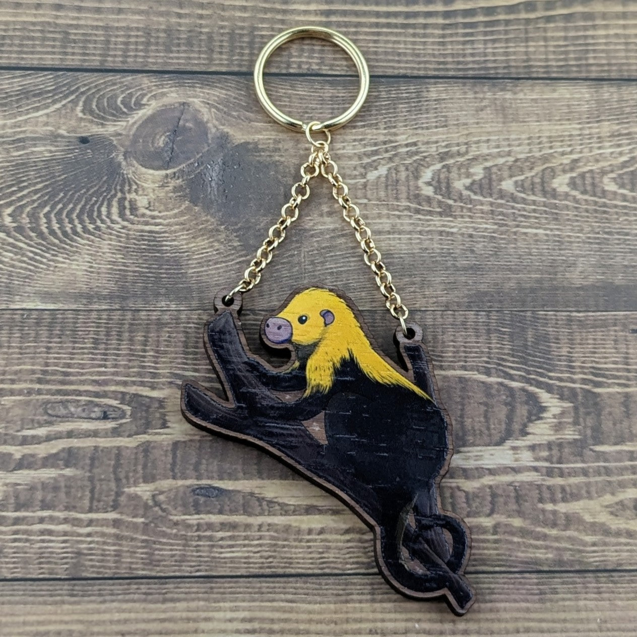 Dwarf Porcupine Wood Keychain – DeguArts