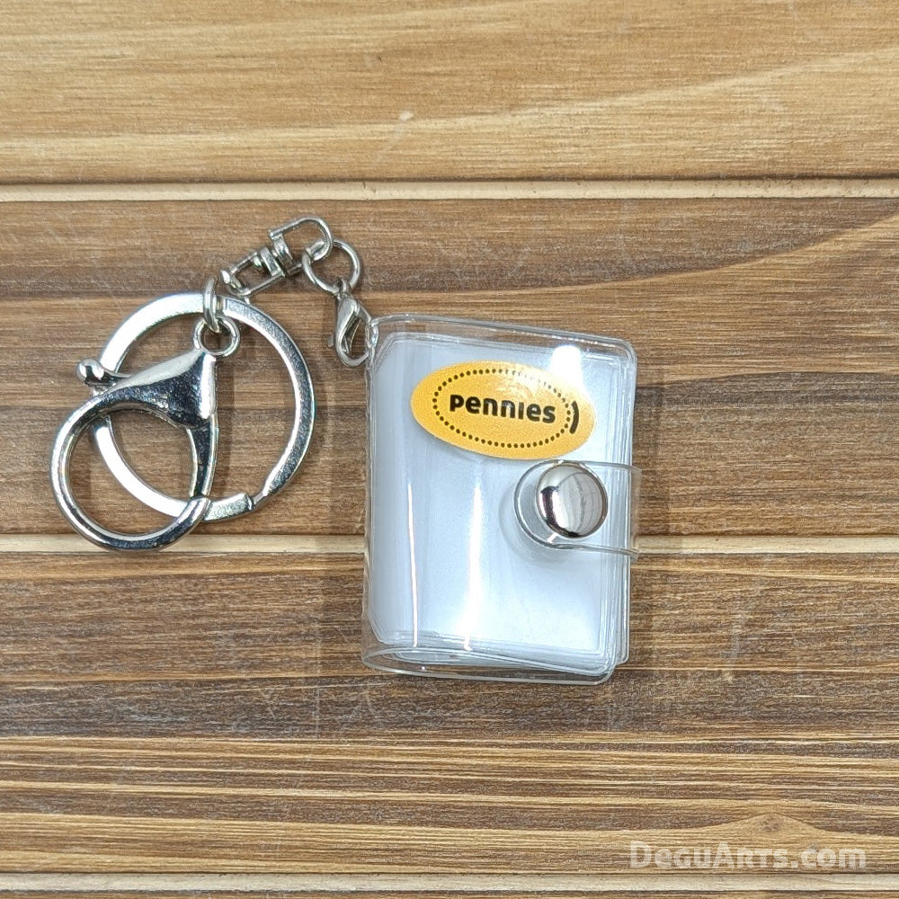 Elongated Coin Book Keychain