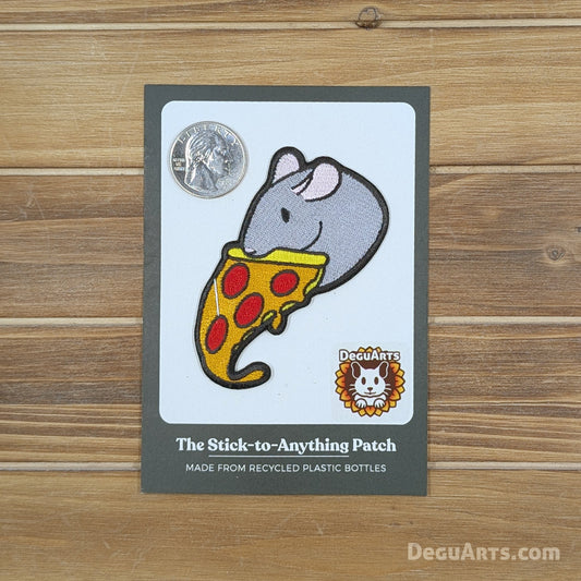 Pizza Rat Embroidered Patch