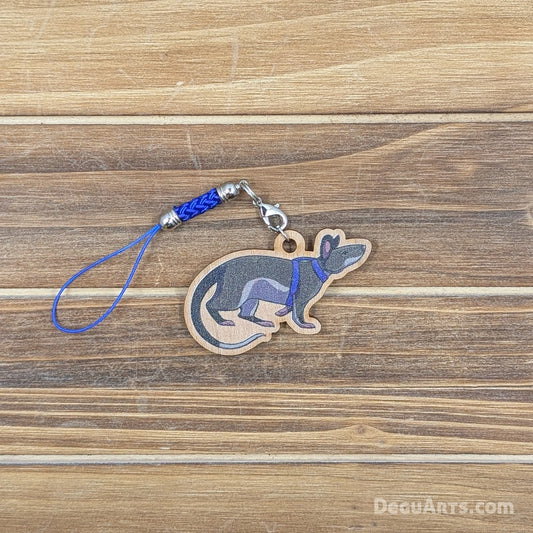 Pouched Rat Wood Charm