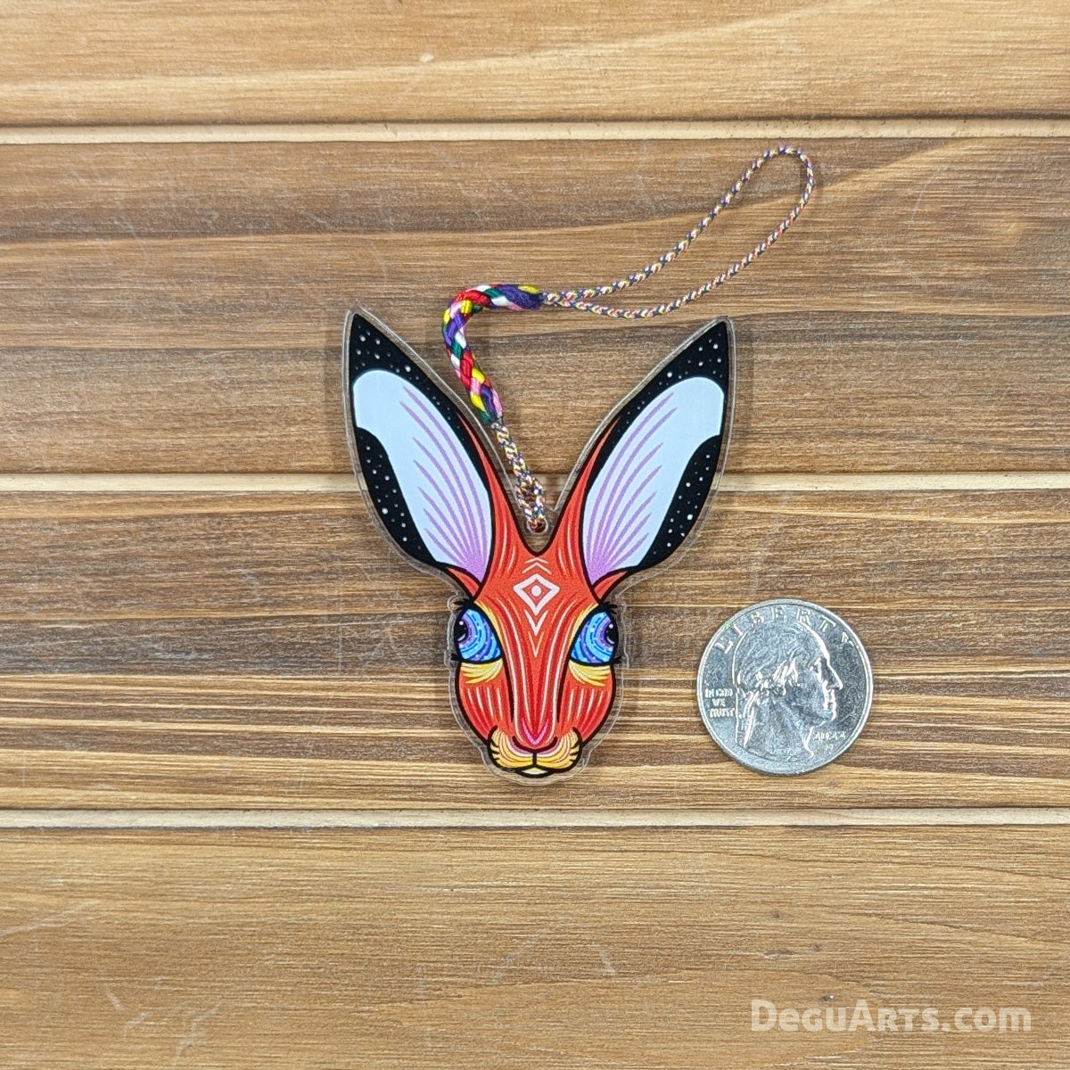 Psychedelic Hare Acrylic Charm