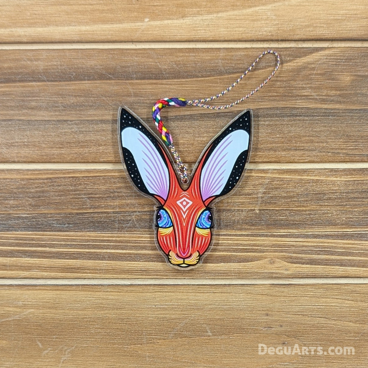 Psychedelic Hare Acrylic Charm